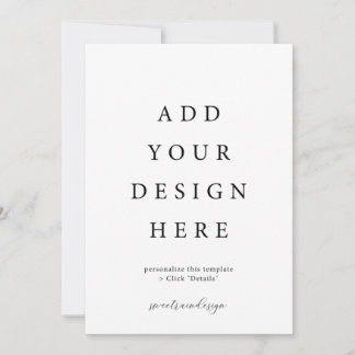 5x7" Invitation Cards with Envelopes