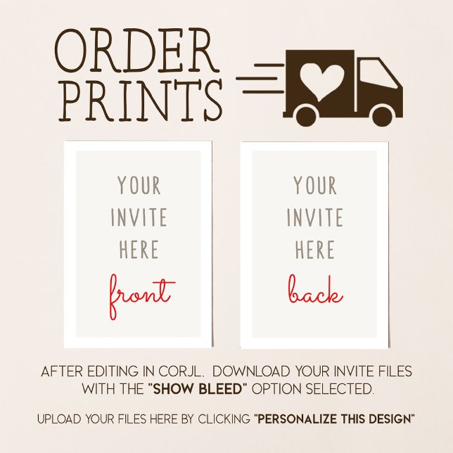5x7" Invitation Printing (Creator Uploaded)