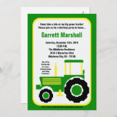 5x7 John Green Farm Tractor Birthday Invitation (Front/Back)