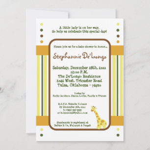5x7 Jungle Babies Baby Shower Invitation