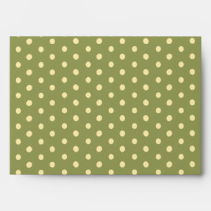 5x7 Jungle Polk-a-dot Outside Gree Inside Envelope