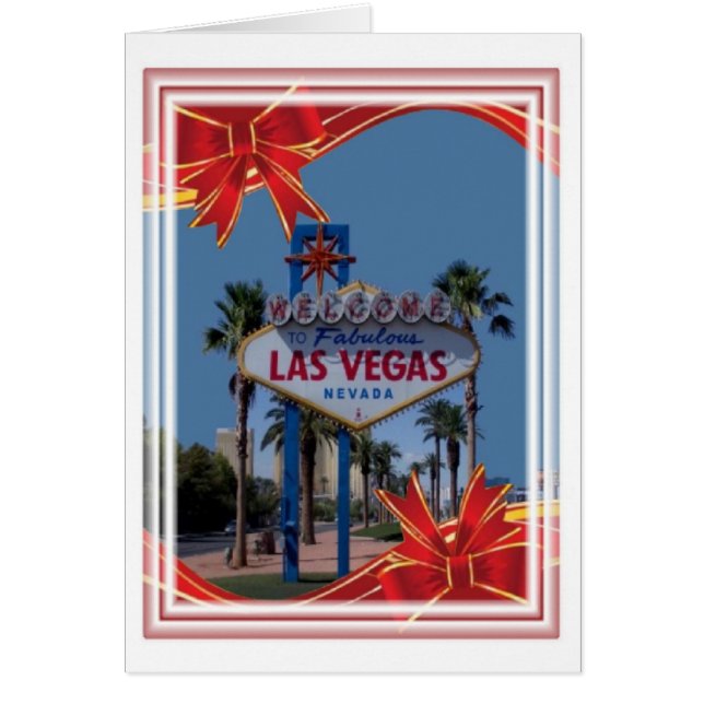 5x7 Las Vegas Christmas Card  Personalize your own (Front)