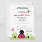 5x7 Little Ladybug Spring Baby Shower Invitation