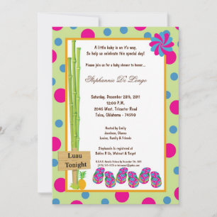 5x7 Luau Baby Shower Invitation