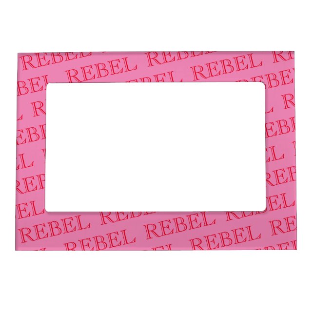 5x7 Magnetic Frame - REBEL Pink and Red (Front)