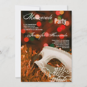 5x7 Masquerade Quinceanera Birthday Invitation