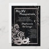 5x7 Masquerade Quinceanera Birthday Invitation (Front/Back)