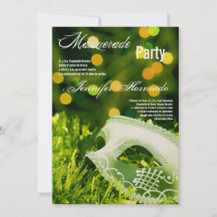 5x7 Masquerade Quinceanera Birthday Invitation