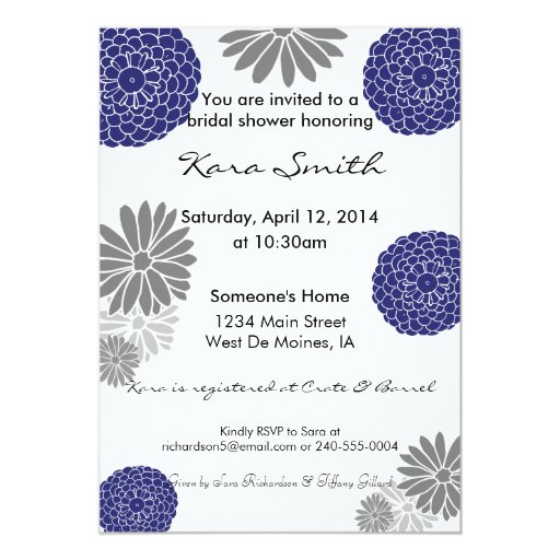 Gray Bridal Shower Invitations 9