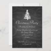 5x7 Wrapping Paper Bow Christmas Party Invitation