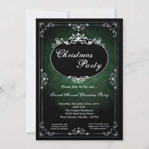 5x7 Pendant Broach Christmas Party Invitation