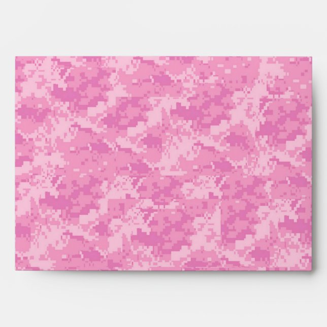 5x7 Pink ARMY Camo Outside Pink Inside Envelope (Front)