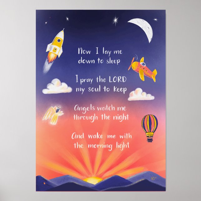 5x7 print Nightly prayer Holder (Front)