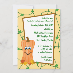 5x7 Pumpkin Patch Halloween Party Invitation