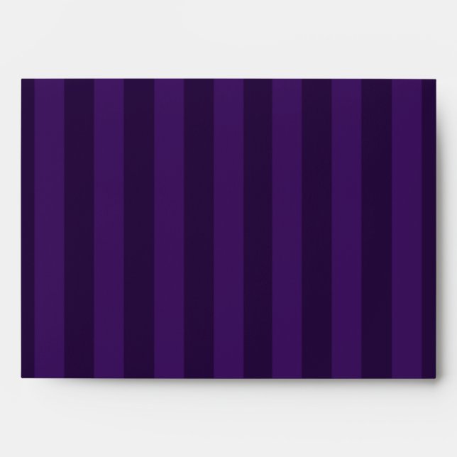 5x7 Purple Stripe Outside Lime Inside Envelope (Front)