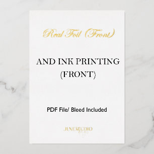 5x7" Real Foil and Ink Double sided Printing Invitation