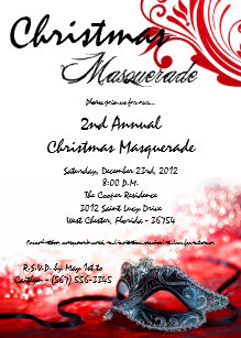 60 off mask christmas invitations shop now to save zazzle