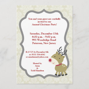 5x7 Reindeer Games Invitation