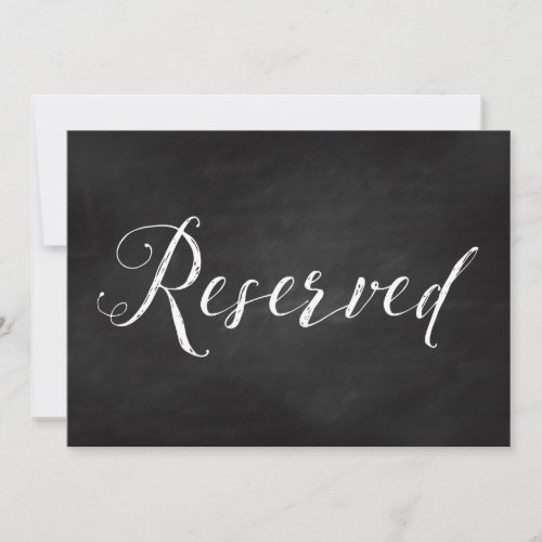 5x7 Reserved Seating  Table Wedding Sign Invitation
