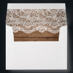 5x7 - Rustic Country Barn Wood Lace Wedding Envelope<br><div class="desc">Create your own Envelopes for 5x7 cards with this "Rustic Country Barn Wood Lace Wedding Themed Envelope template". You can customize it with your return address on the flap. This envelope design is perfect to match your wedding invitations. (1) For further customization, please click the "customize further" link and use...</div>