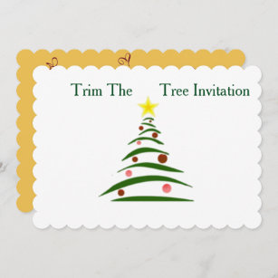 5x7 Scalloped Holiday invitation with envelope