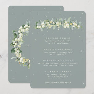 5x7 Seafoam Snowberry+Eucalyptus Wedding Itinerary