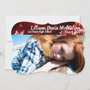 5x7 Senior Announcement Blood Splatter Vampire Got