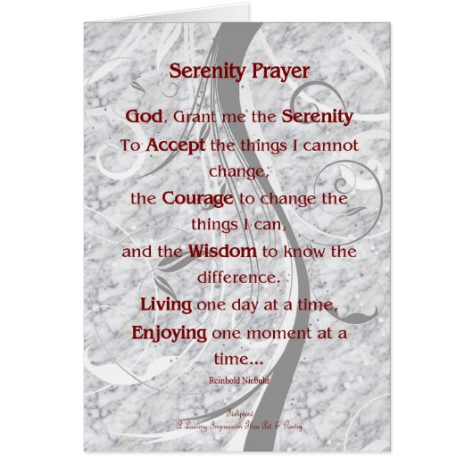 5x7 Serenity Prayer Cards (Front)
