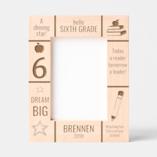 5x7 SIXTH GRADE Elementary School Photo Custom Engraved Frames