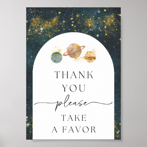 5x7 Space Thank You Sign  Space Favor Sign