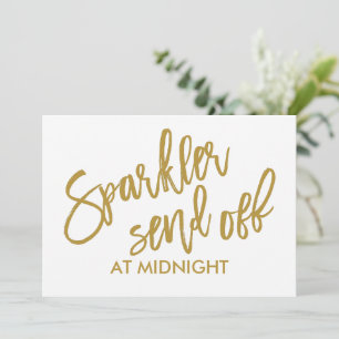 5X7 Sparkler Send-Off Sign - EDITABLE COLOR -Brush