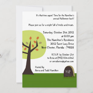 5x7 Spooky Fun Halloween Party Invitation
