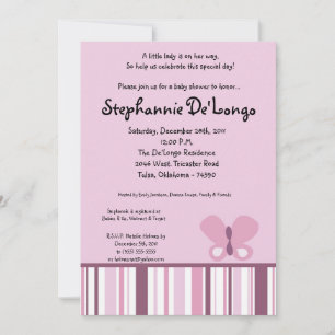 5x7 Sugar Plum Baby Shower Invitation