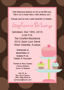 Cup Cake Invitations Zazzle