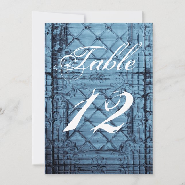 5x7 Table Number Card Rustic Tin Panel Ceiling Cou (Front)