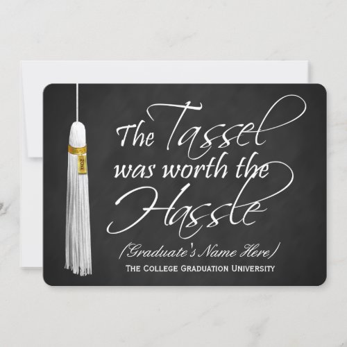 5x7 Tassel Was Worth the Hassle College Graduation Card