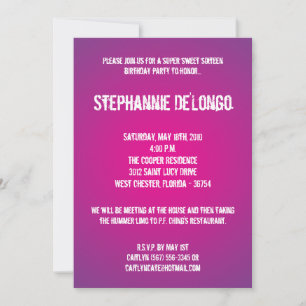 5x7 Teal DJ Spin Turntable 16 Birthday Invitation