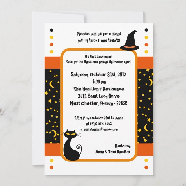 5x7 Trick or Treaters Halloween Party Invitation (Front)