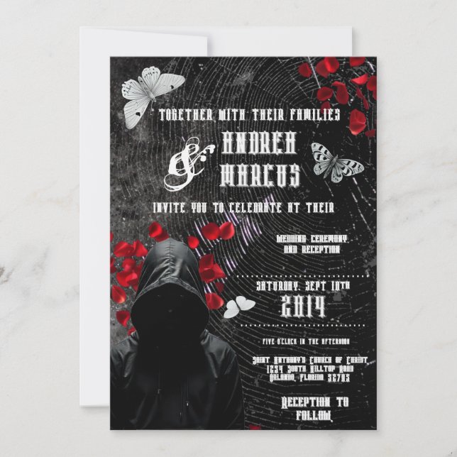 5x7 Wedding Invitation Haunting Adeline Zade Meado (Front)