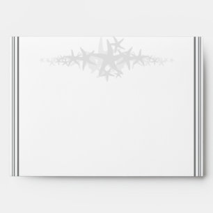 5x7 White Outside Summer Love and Sea Shells Envelope