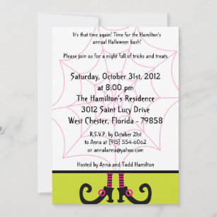 5x7 Witchy Ways Halloween Party Invitation