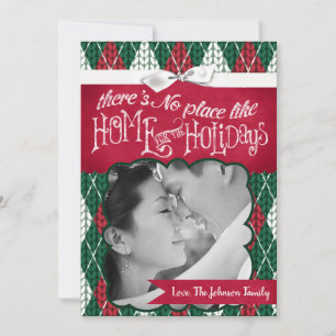 5x7 XMAS Christmas Ugly Sweater Green PHOTO Card