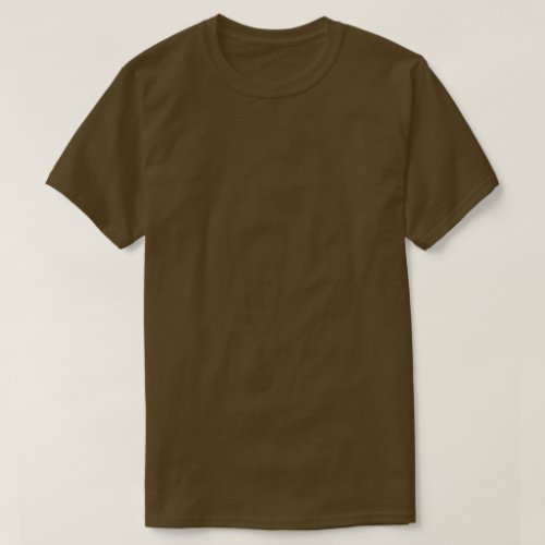 5x Plus Size Plain Brown T_Shirt