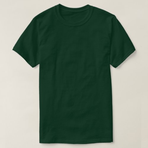 5x Plus Size Plain Forest Green T_Shirt
