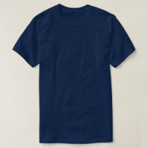 5x Plus Size Plain Navy Blue T-Shirt