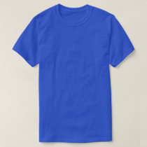 5x Plus Size Plain Solid Blue T-Shirt