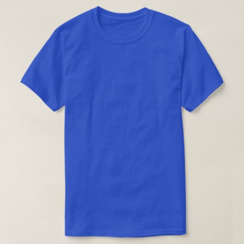 5x Plus Size Plain Solid Blue T_Shirt