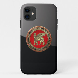 [600] Assyrian Winged Lion - Gold Lamassu iPhone 11 Case