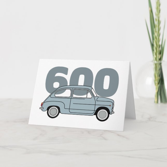 600 azul letterpress thank you card (Front)