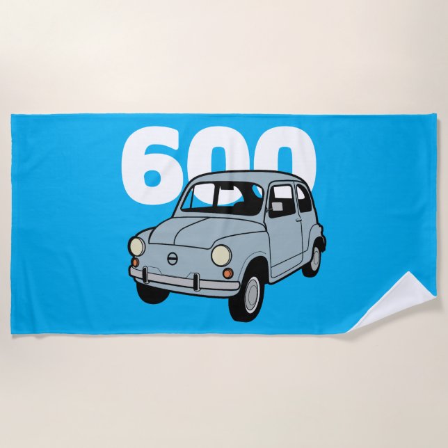 600 blue v2 beach towel (Front)